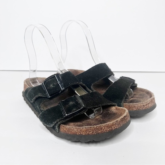 Birkenstock Shoes - Birkenstock Arizona Black Suede Sandals Size 38 7 Women’s